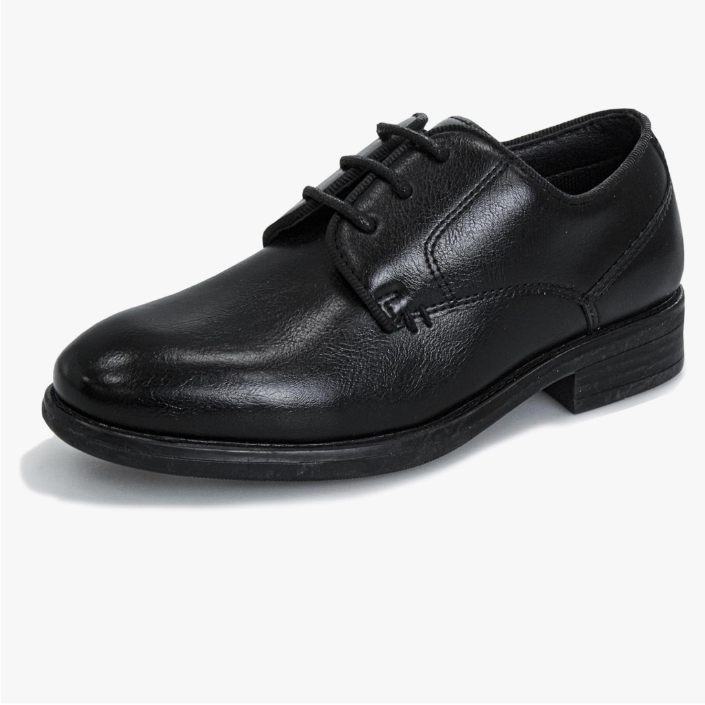 Perry Ellis Portfolio Classic Black Leather Dress Shoes Size 6 Youth